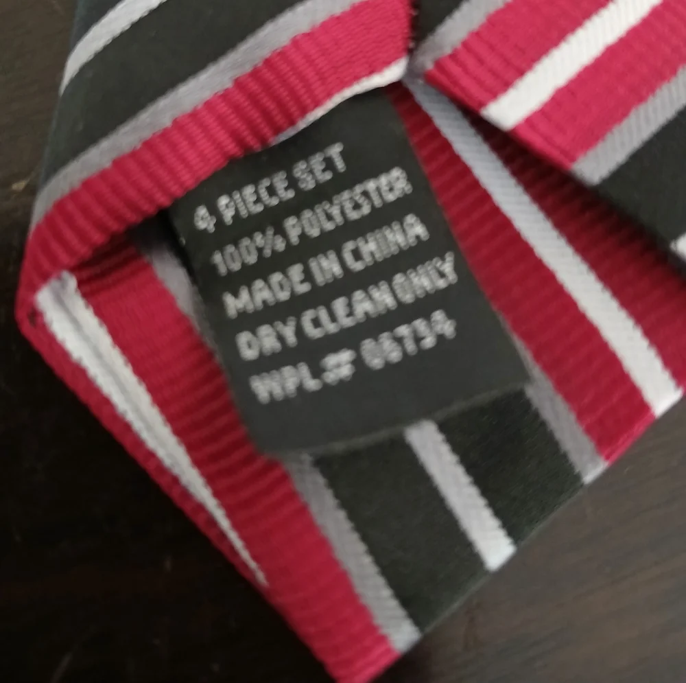 Classic Striped Red and Black Kids Tie